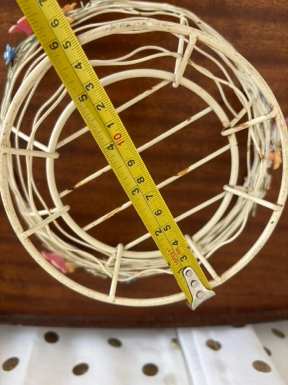 Decorative Cream Pfaltzgraff Floral Wire Fruit Bowl